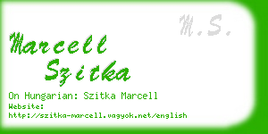 marcell szitka business card